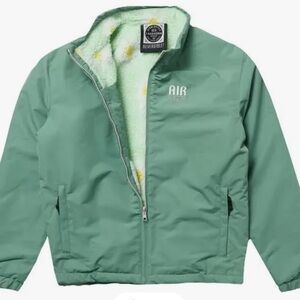 Airblaster Double Puff Reversible Jacket lichen and mint daisy size small NWT